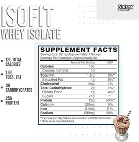 تصویر پروتئین وی ایزوله ناترکس - isofit nutrex 