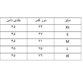 تصویر دامن دخترانه پیلی کره ای کرپ کوتاه 