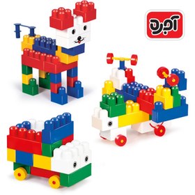 تصویر ساختنی بافرزندان مدل آجره 70 قطعه ا Lego with children Lego with children