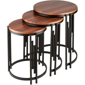 تصویر میز عسلی ۳ تایی مدل پیانو 