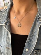 تصویر گردنبند اسپیرال با جنس استیل 