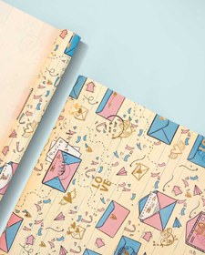 تصویر 3 برگ کاغذ کادو طلاکوب – 1093 