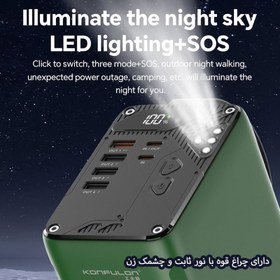 تصویر پاوربانک 30 وات کانفلون مدل A49Q ظرفیت 80000 میلی آمپر ساعت Konfulon A49Q 80000mAh 30W Power Bank