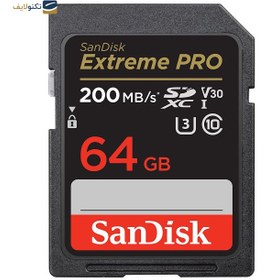 تصویر کارت حافظه سن دیسک Extreme Pro مدل SDXC UHS-I ظرفیت 64 گیگابایت SanDisk Extreme PRO SDXC UHSI 64GB Memory Card