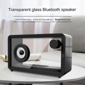 تصویر اسپیکر بلوتوث شفاف داخلی و خارجی ساده جدید - سیاه New Simple Indoor and Outdoor Transparent Bluetooth Speaker