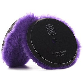 تصویر وول پد (پوست بره) زبر اوربیتال 150 میلی متری مو بلند سورین بو مدل Surainbow Abrasive Wool Pad 6 inches Purple t610b 