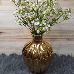 تصویر گلدان رو میزی چینی طلایی 