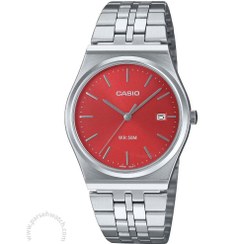 تصویر ساعت مچی کاسیو مدل MTP-B145D-4A2VDF با صفحه قرمز استیل مردانه 