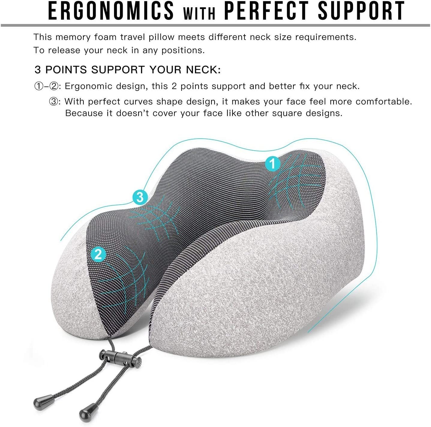 Mlvoc travel outlet pillow memory foam