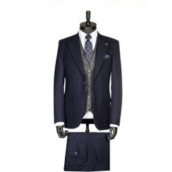 تصویر کت شلوار مردانه یقه انگلیسی 1184 