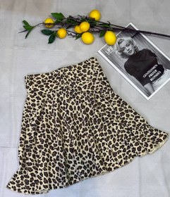 تصویر دامن تنیسی - پلنگی موکا 