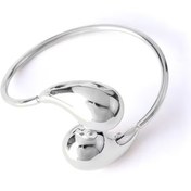 تصویر دستبند بنگل توئیست براق روکش طلا 