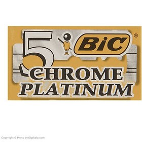 تصویر تیغ اصلاح تیغ 2 لبه کروم پلاتینیوم بیک ا Chrome Platinum Double Edge Blades Bic Chrome Platinum Double Edge Blades Bic