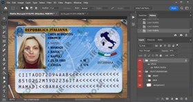تصویر فایل لایه باز آیدی کارت ایتالیا (Italy Id Card) 