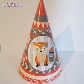 تصویر کلاه زیبای تم جشن و تولد روباه سرخپوستی 