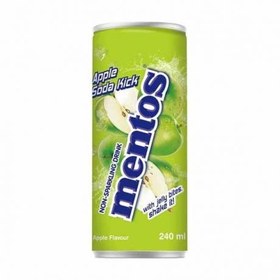 تصویر نوشیدنی با طعم سیب منتوس mentos حجم 240 میل 