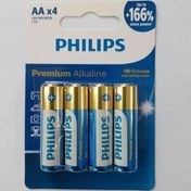 تصویر باتری آلکالاین قلمی(AA) فیلیپس مدل PREMIUM بسته 4 عددی PHILIPS PREMIUM ALKALINE Battery AA*4