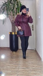 تصویر مانتو چرم کارلا فری سایز زنانه 
