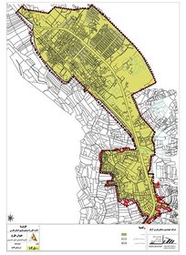 تصویر عنوان نقشه :مرز بندی ناحیه شهر مصیری 
