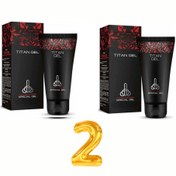 تصویر پکیج حجم دهنده آلت مردانه تیتان شامل ۲ عدد ژل گلد و قرمز 