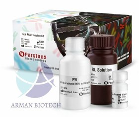 تصویر کیت استخراج RNA محصولی از پارس طوس (Total RNA Extraction kit, 50Preps) 