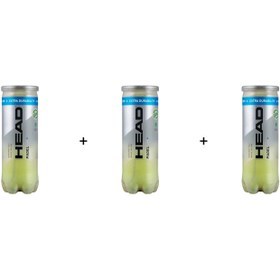 تصویر توپ پادل پرو+ برند head Padel Pro+ Padel Balls - Highly Durable And Easier To Control, 3 Cans Of 3 Balls Each - Total Of 9 Balls