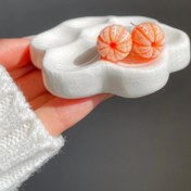 تصویر گوشواره نارنگی استیل 