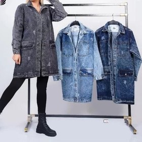 تصویر کت جین قد بلند 