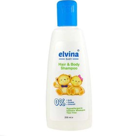 تصویر شامپو مو و بدن کودک الوینا Elvina مدل H and B حجم 250ml 