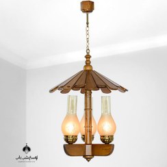 تصویر لوستر چوبی روکو سه شعله AAJ-TAG : DAR