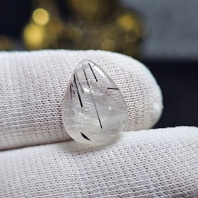 تصویر نگین سنگ طبیعی در مویی معدنی کد 34807 