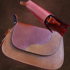 تصویر کیف چرم طبیعی دوشی و دستی 