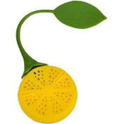 تصویر دمنوش ساز سیلیکونی طرح لیمو رنگ زرد کد 1776 