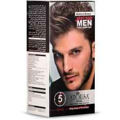 تصویر کیت رنگ موی مخصوص آقایان آتوسا رویال 02-قهوه ای متوسط Atousa Royal Men Hair Color Kit