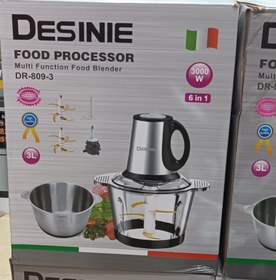 تصویر خردکن دسینی مدل DR809 دو کاسه استیل و شیشه ای 