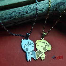 تصویر گردنبند دوتکه عاشقانه 