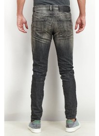 تصویر شلوار جین مردانه فیت باریک کشی، خاکستری تیره برند diesel Men Slim Fit Stretchable Denim Jeans, Charcoal Grey