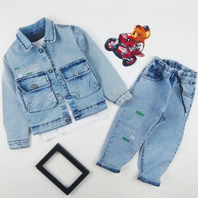 تصویر ست جین پسرانه آبی کد 9157 