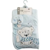 تصویر ست حوله تن پوش لوکس خرسی شالدار مادركر Mothercare Towel set code:606015/1