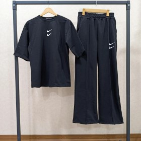 تصویر ست تیشرت شلوار گلکسی مشکی دونایک 