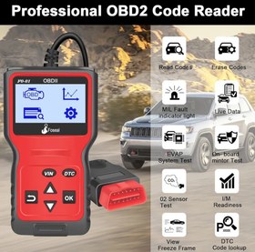 تصویر دیاگ خودرو OBD2 برند Foseal (جزو بهترین دیاگ های ۲۰۲۳) (بار آمازون) Foseal OBD2 Code Reader, OBD 2 Scanner Professional Enhanced Universal Car Automotive Check Engine Light Error Analyzer Auto CAN Vehicle Diagnostic Scan Tool for All OBDII Protocol Cars Since 1996