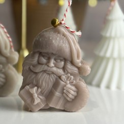 تصویر شمع بابانوئل - کرم 