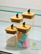 تصویر شکر پاش مربع درب بامبو وارداتی ابعاد 6*10 کد 3759 