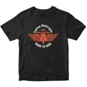 تصویر تیشرت موتورسواری «Born to Ride» با بال عقاب 