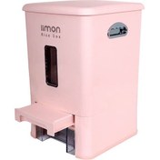 تصویر سطل برنج پلاستیکی چهارگوش لیمون رنگ صورتی Limon Plastik Square Rice Box Pink color