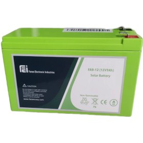 تصویر باتری سیلد اسید 12V/9AH فاران FEl 12V/9AH FEI SOLAR BATTERY