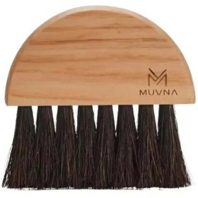 تصویر برس چوبی ضد استاتیک با موی اسب MUVNA MUVNA Anti-Static Barista Bench horsehair Cleaning Brush