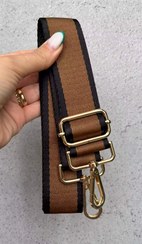 تصویر بند طرحدار کد 27 - زیتونی لبه شیری / طلایی strap sn27