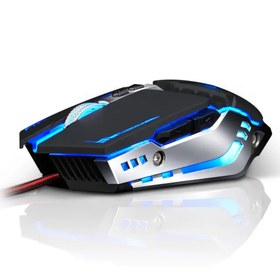 تصویر ماوس گیمینگ تی ولف مدل v7 موس بازی twolf نوری v7 Mouse gaming silent 6d v7 t-wolf