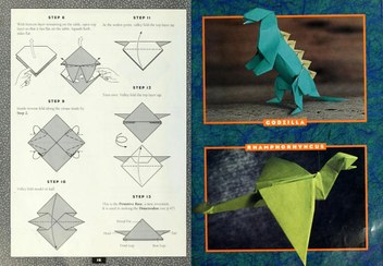 تصویر کتاب آموزش ساخت دایناسور های کاغذی با اوریگامی 